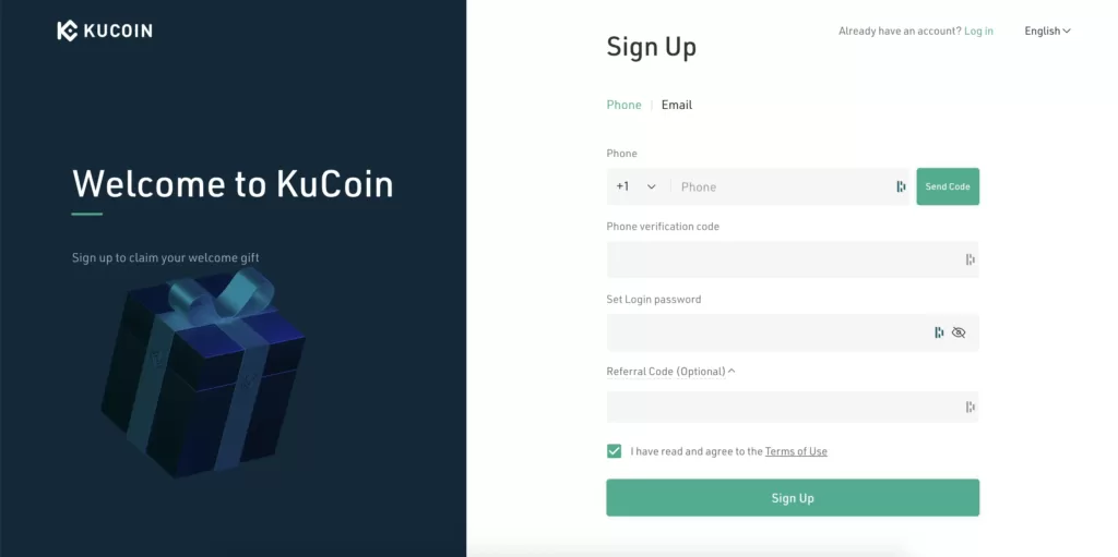 How to signup on KuyCoin